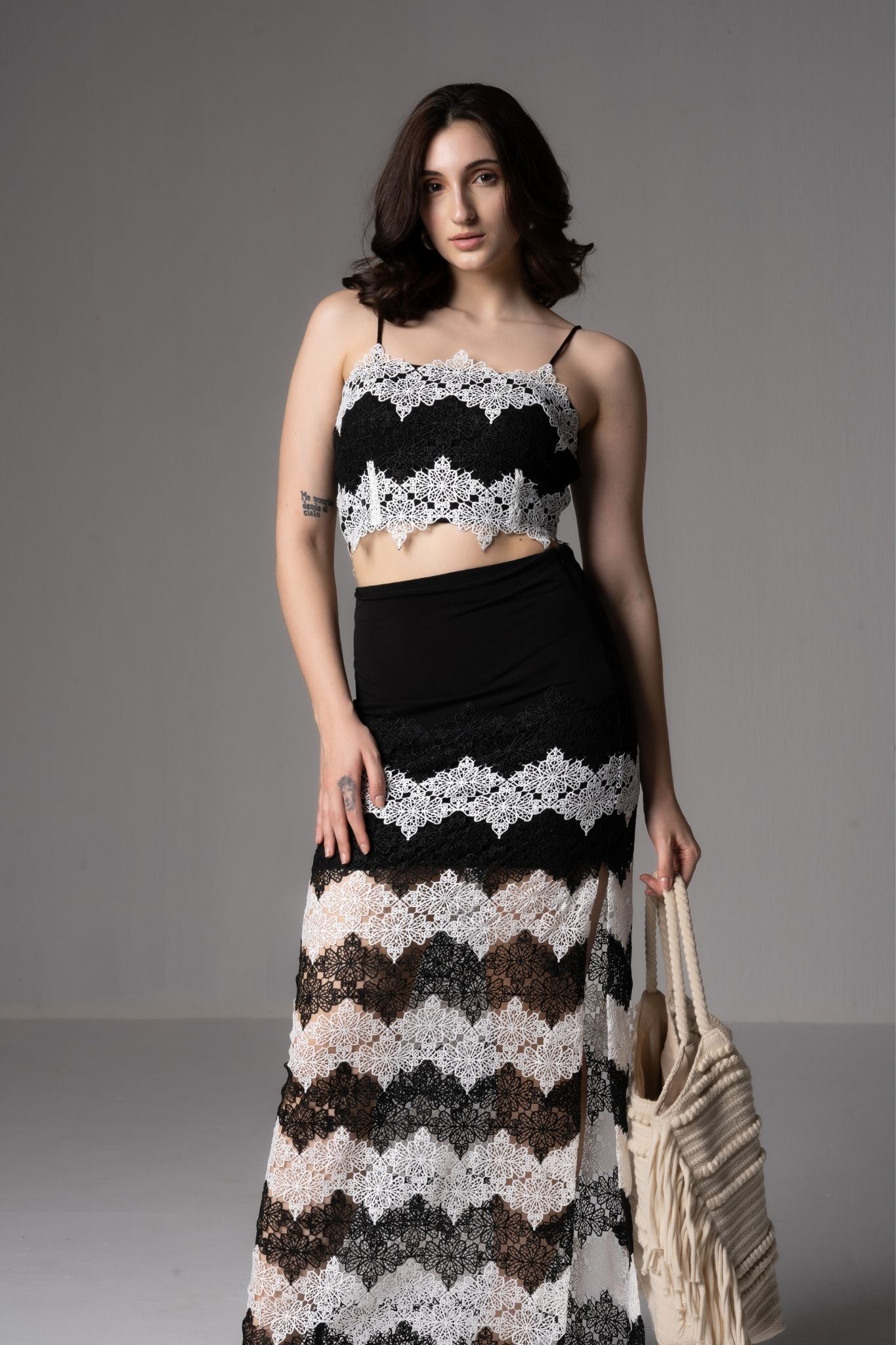 Black and white yin yang skirt best sale